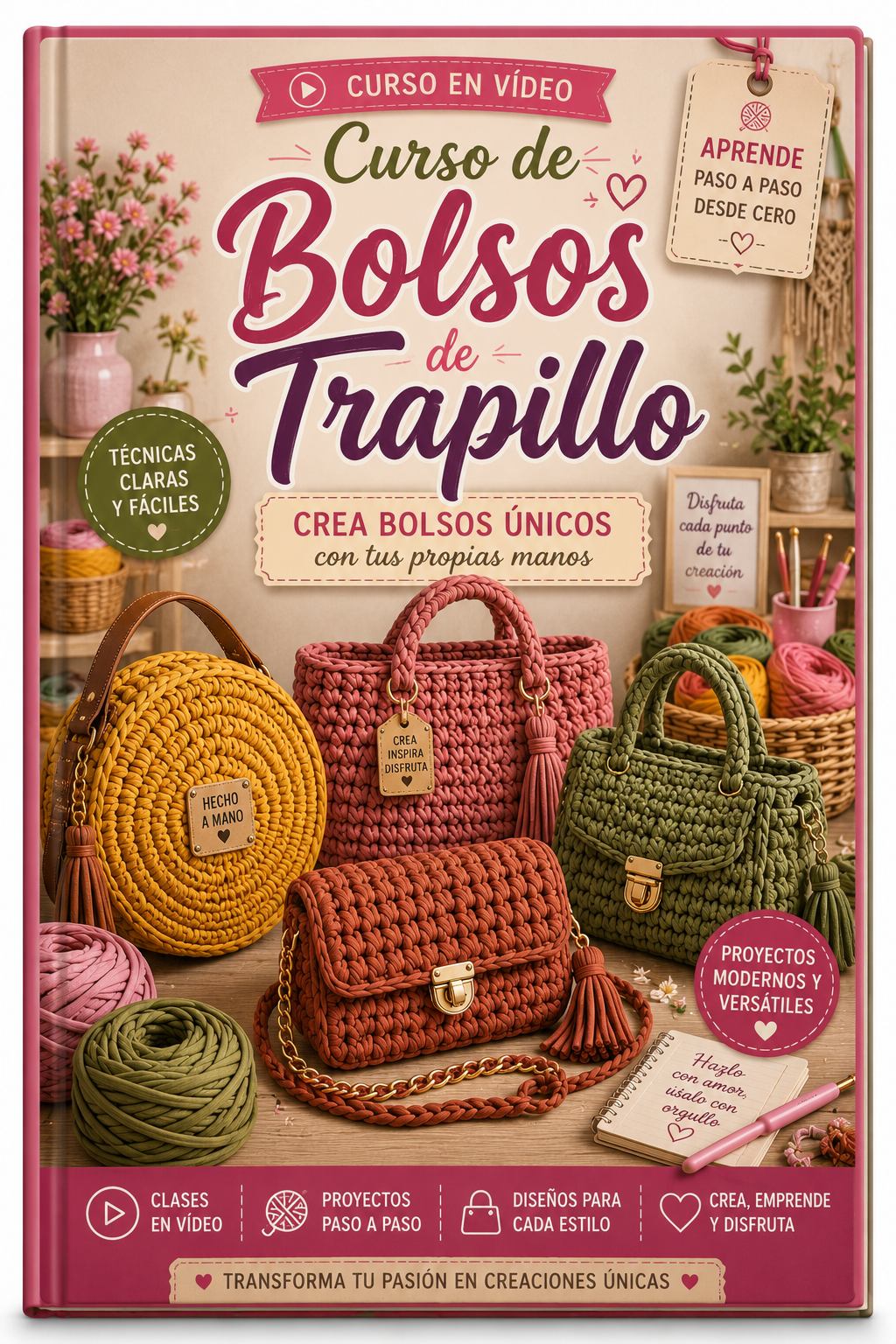CURSO BOLSOS DE TRAPILLO
